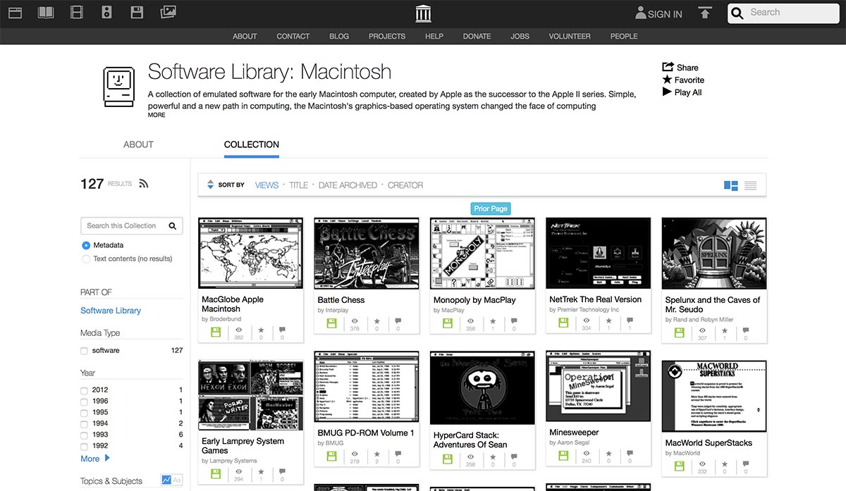 Screenshot di Software Library: Macintosh