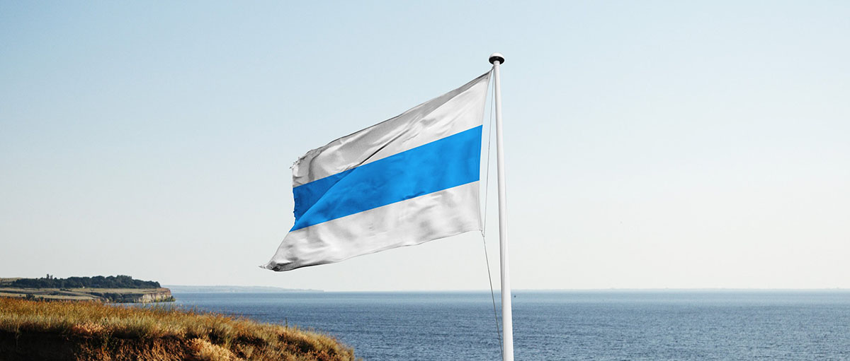 Bandiera bianco-azzurro-bianca