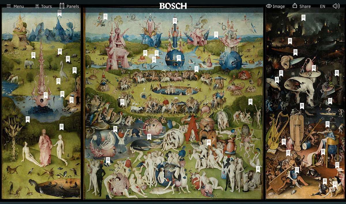 Screenshot del Giardino delle delizie di Bosch