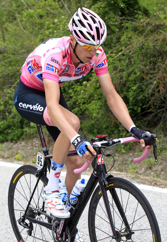 Ryder Hesjedal in rosa al Giro 2012