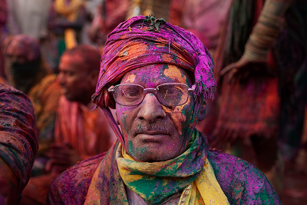 Festa tradizionale di Holi in India