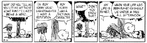 La striscia dei Peanuts del 20 agosto 1993