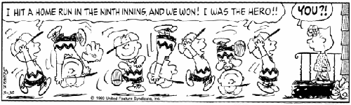 La striscia dei Peanuts del 30 marzo 1993