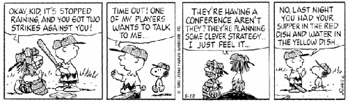 La striscia dei Peanuts del 28 giugno 1993