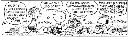 La striscia dei Peanuts del 2 luglio 1993