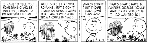 La striscia dei Peanuts del 18 agosto 1993