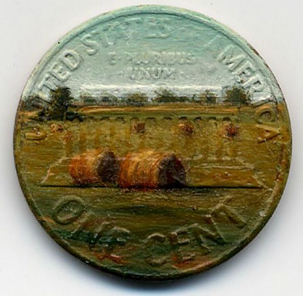 Un dipinto su un penny di Jacqueline Lou Skaggs