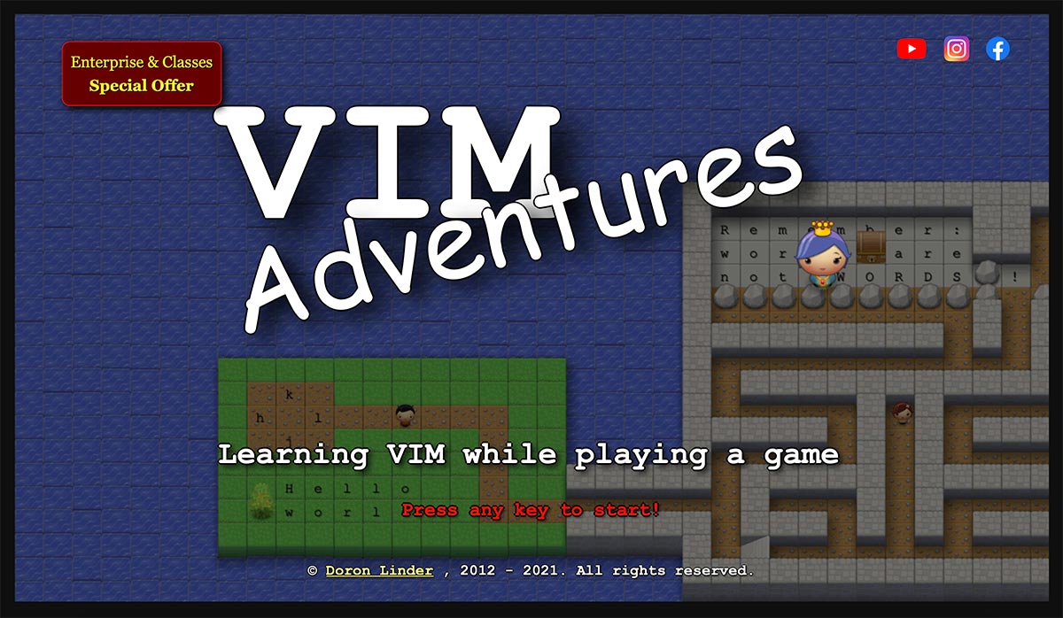 Screenshot di Vim Adventures